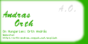 andras orth business card